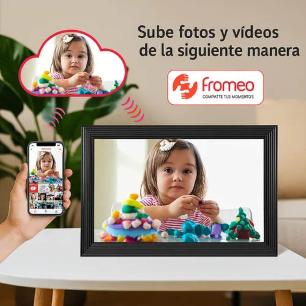 Portarretratos Digital 10.1 Pulgadas WiFi Frameo 32GB Táctil Akimart