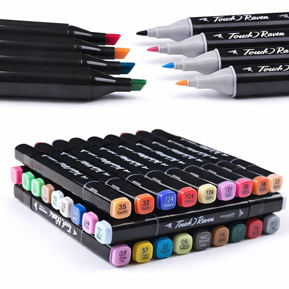 Set Marcadores Alcohol 262 Piezas Doble Punta Dibujo Profesional Arte