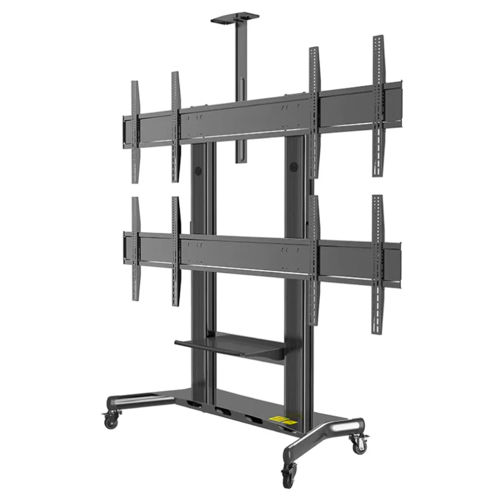 Soporte Pedestal 4 Pantallas TV Videowall Móvil Ruedas KLC-AF400