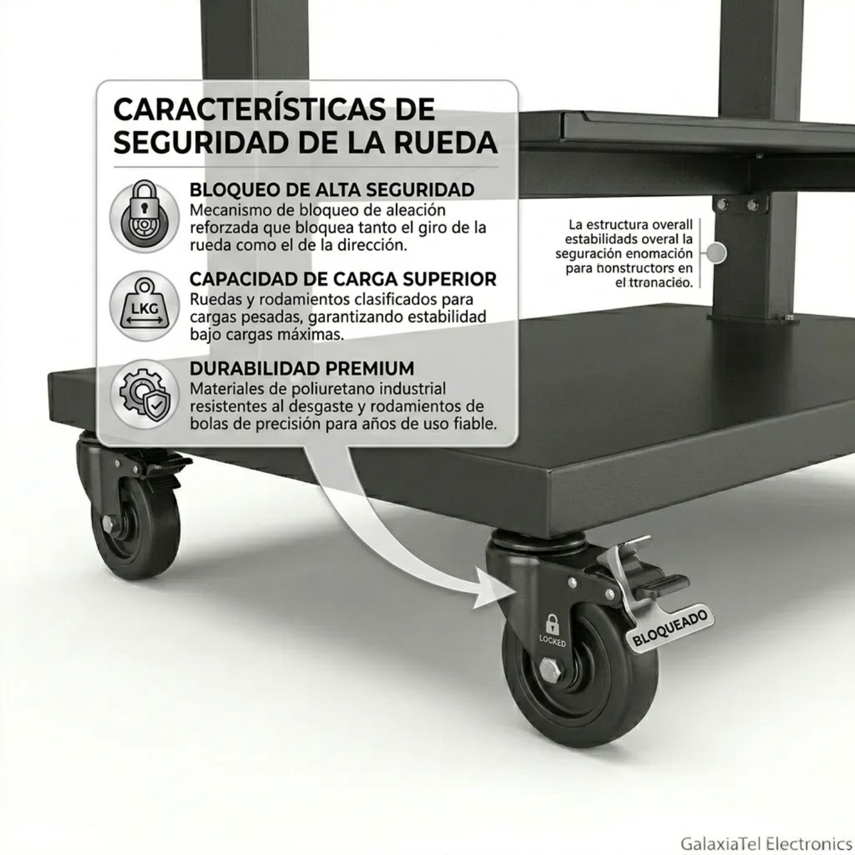 Soporte Pedestal TV Móvil Ruedas 98 150 Pulgadas Acero Auditorio