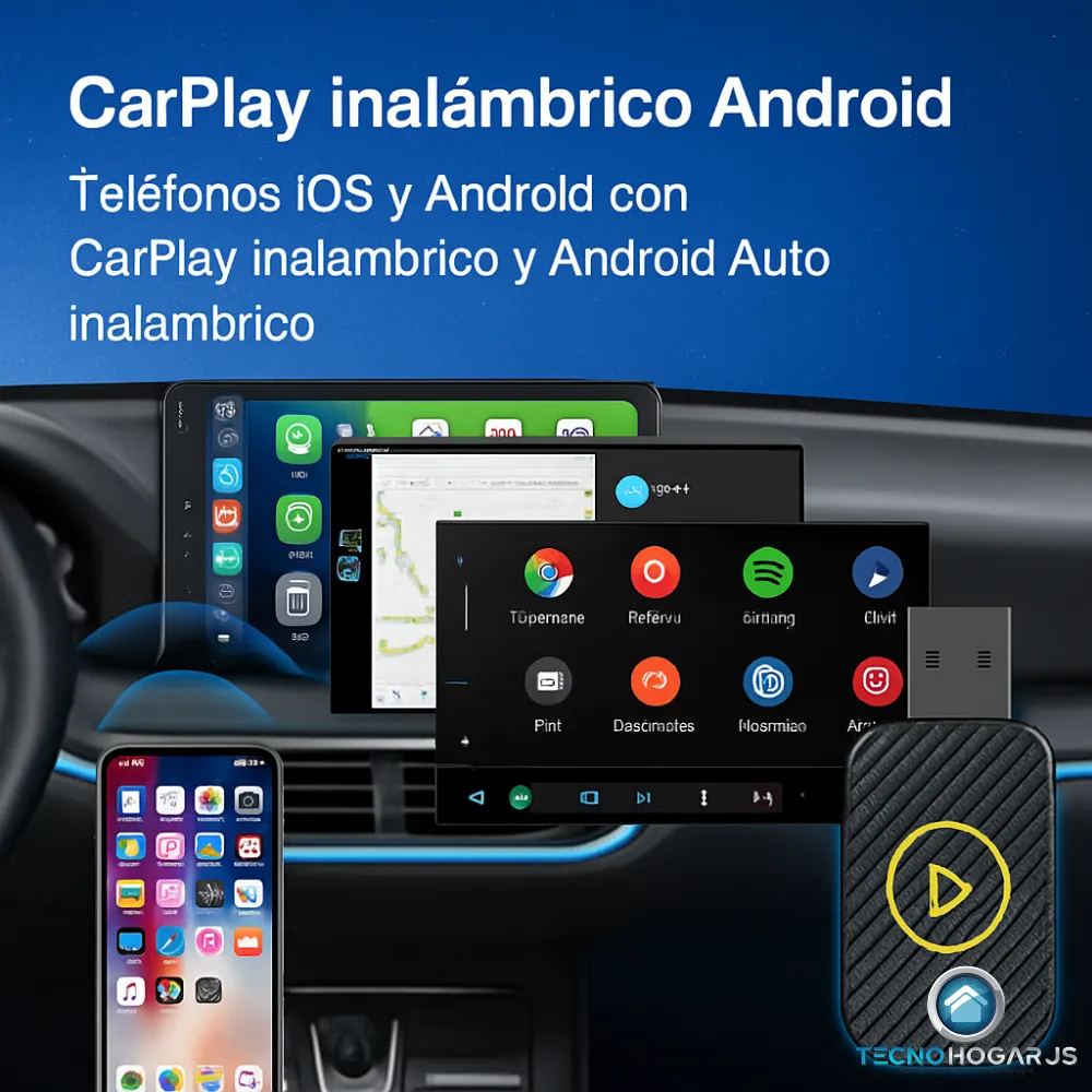 Adaptador CarPlay Android Auto Inalámbrico USB Carro Conexión Celular