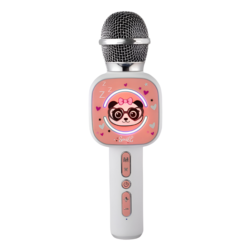 Micrófono Karaoke Niños Bluetooth Inalámbrico Panda X7 Luces Voz