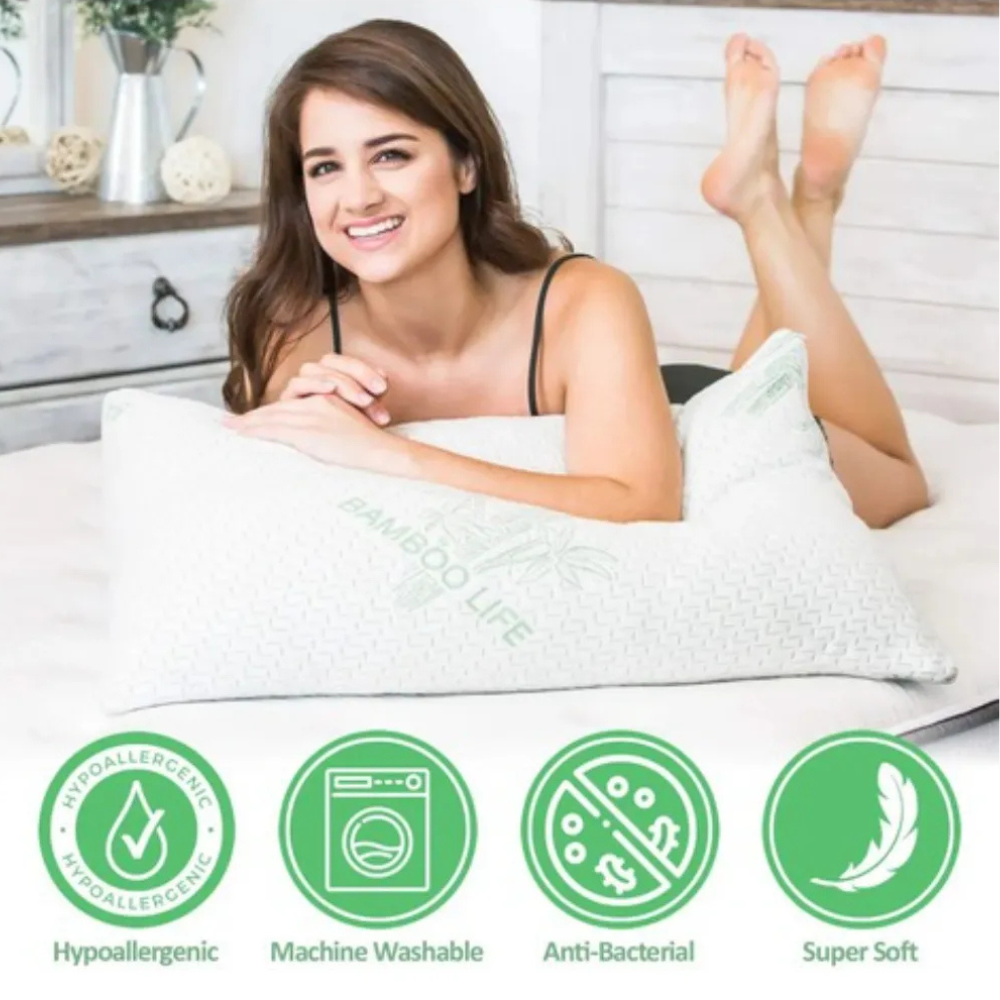Almohadas Bamboo Premium Pack 2 Hipoalergénicas Frescas Transpirables