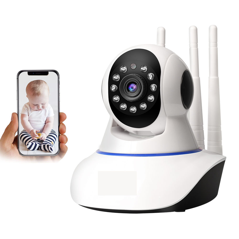 Cámara Seguridad Robótica 3 Antenas WiFi 1080p Visión Nocturna