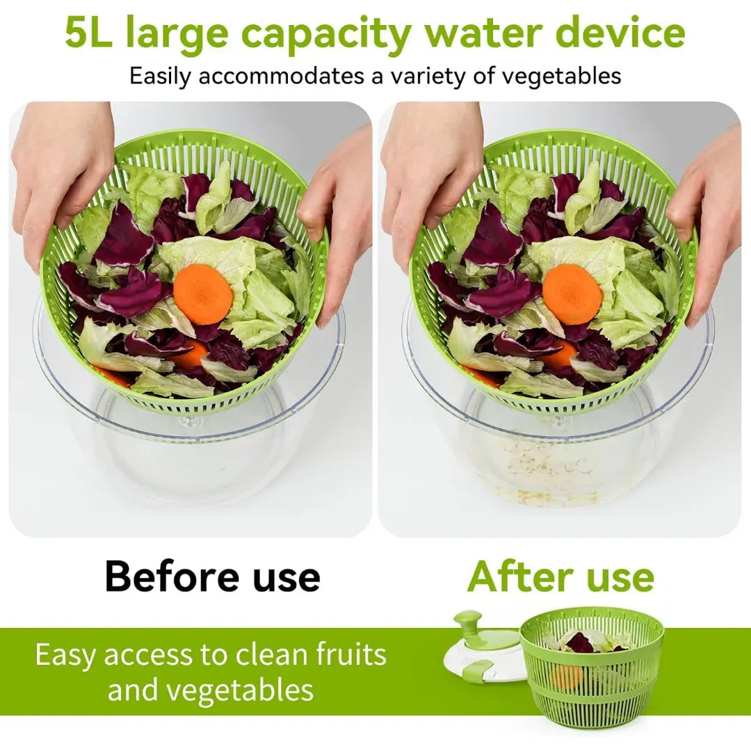 Centrifugador Secador Verduras Lechuga Manual 5 Litros JM-602 BPA