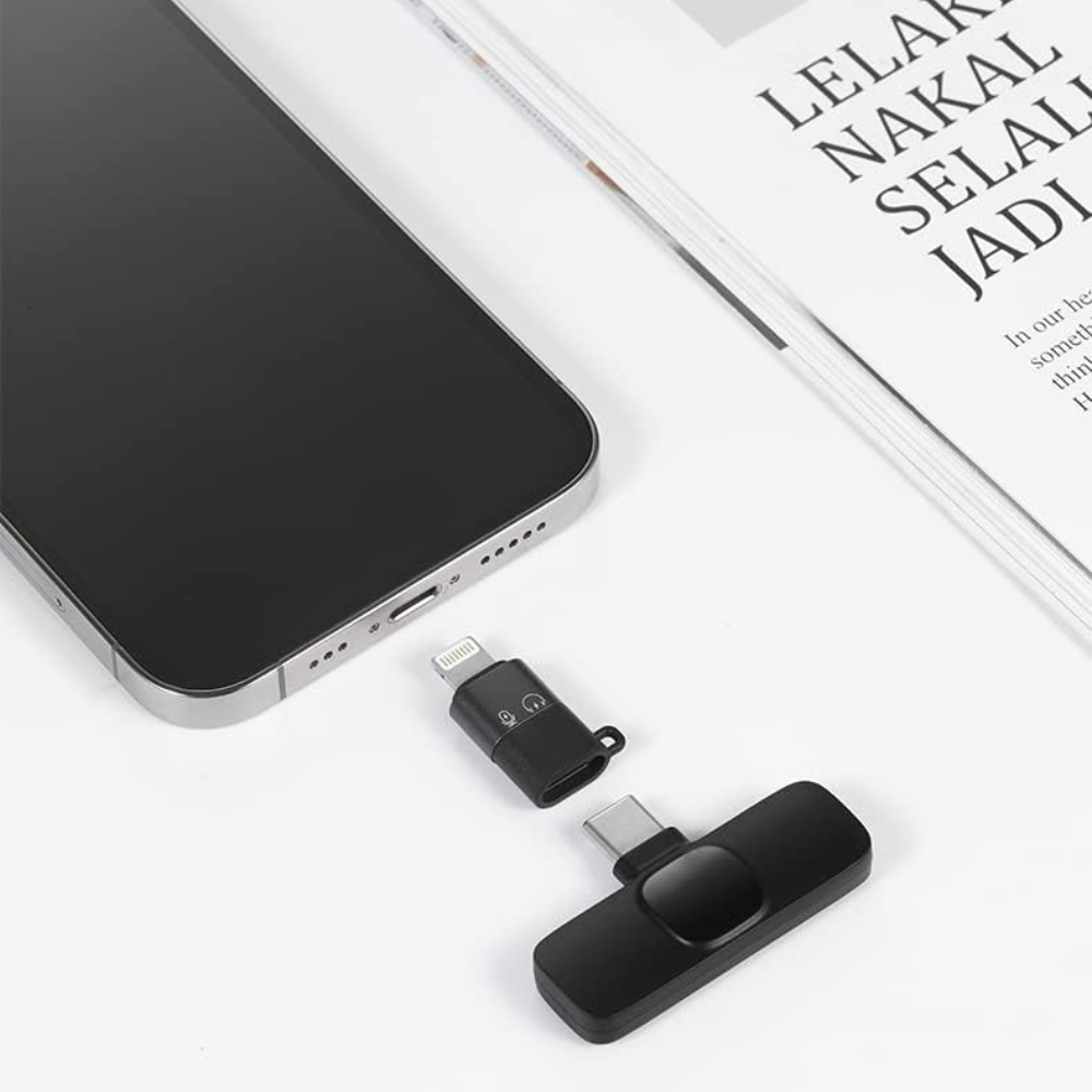 Micrófono Solapa Inalámbrico Doble K9 Celular Tipo C Lightning