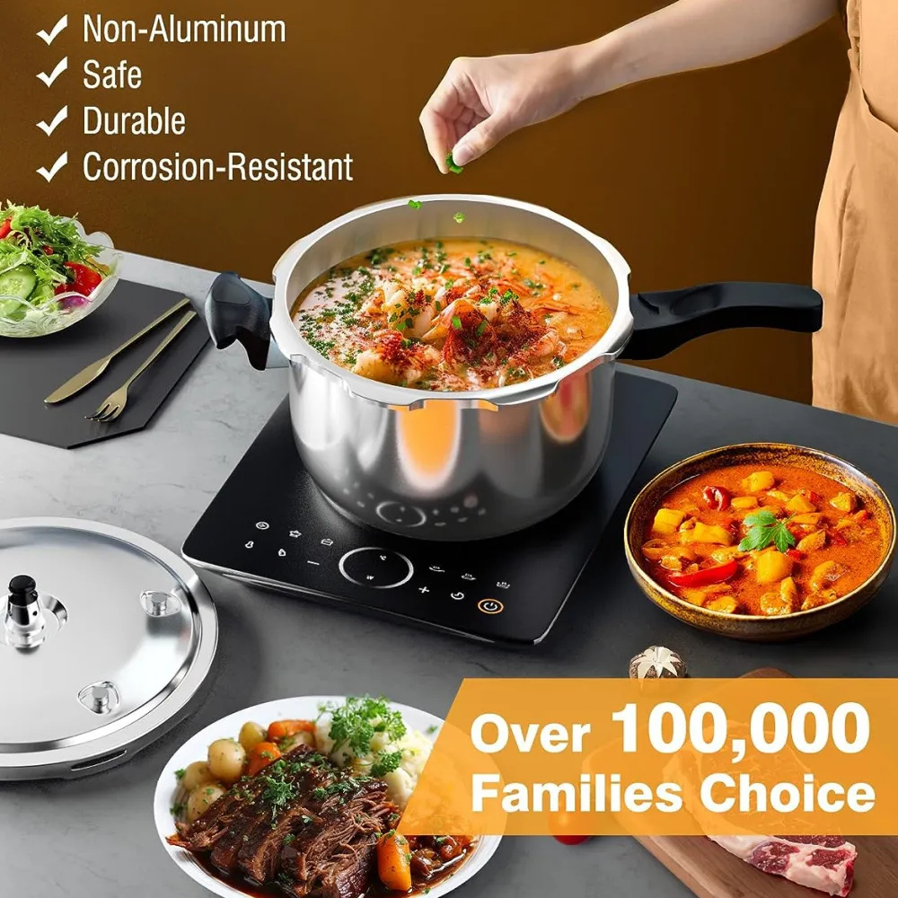 Olla Presión Express Swisshome Acero Inoxidable 18/10 Triple Válvula