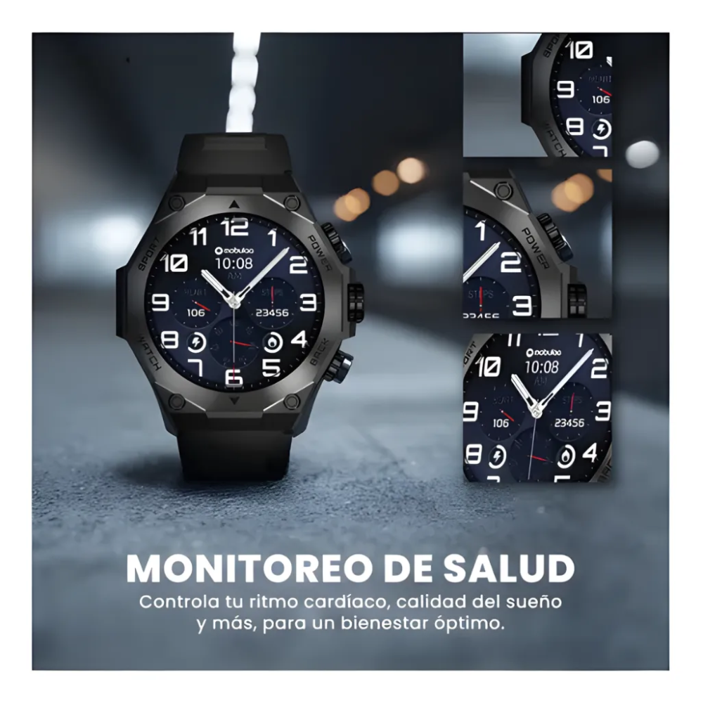 Smartwatch Hombre Deportivo AMOLED 1.43 Terra Bluetooth IP67 Correa