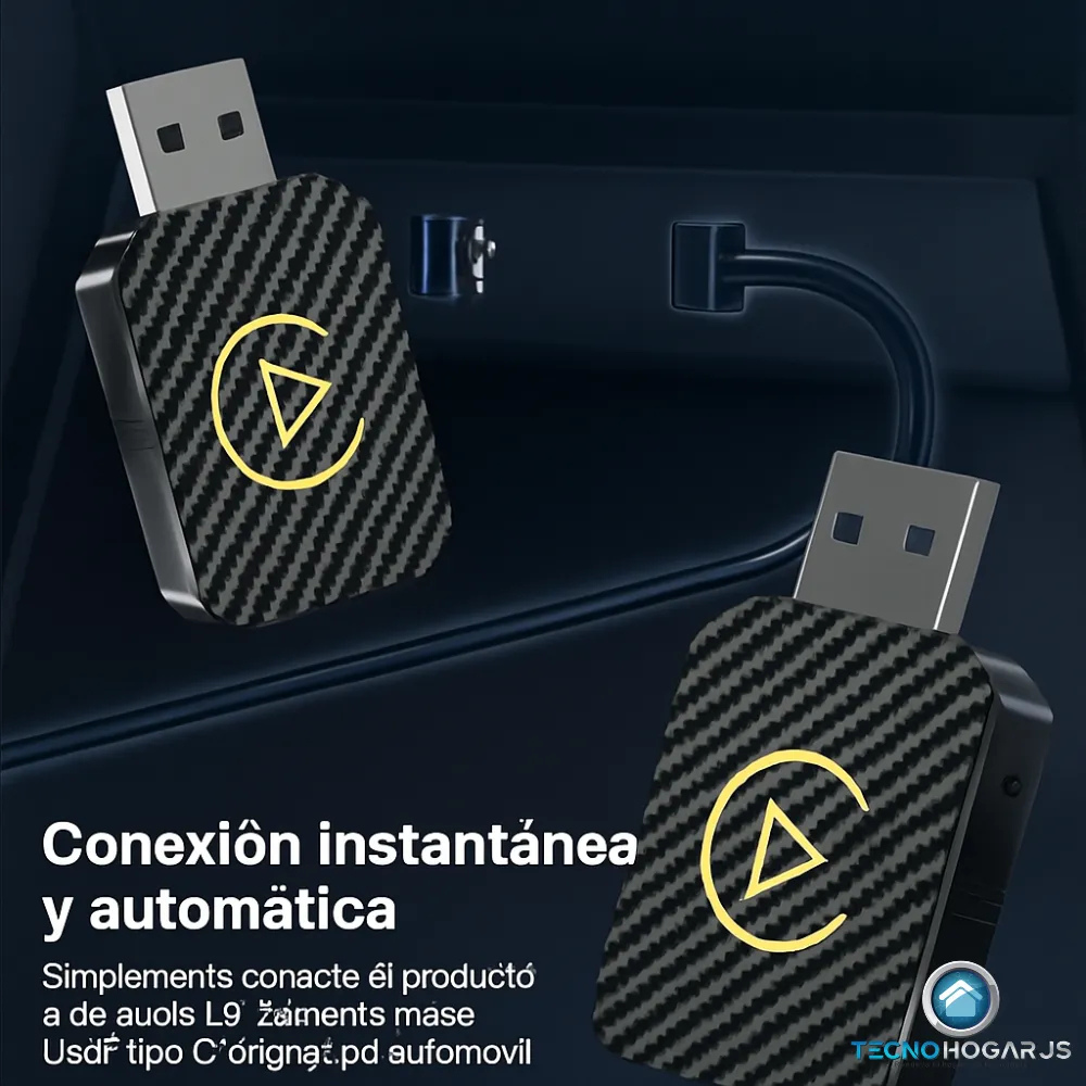 Adaptador CarPlay Android Auto Inalámbrico USB Carro Conexión Celular