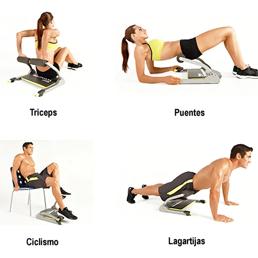 Máquina Abdominal Evolution Ab Tomic 4 Niveles Cardio Plegable Casa