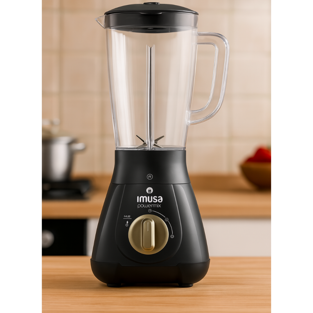 Licuadora Imusa Power Mix Plus 550W 2 Velocidades Cuchillas Acero