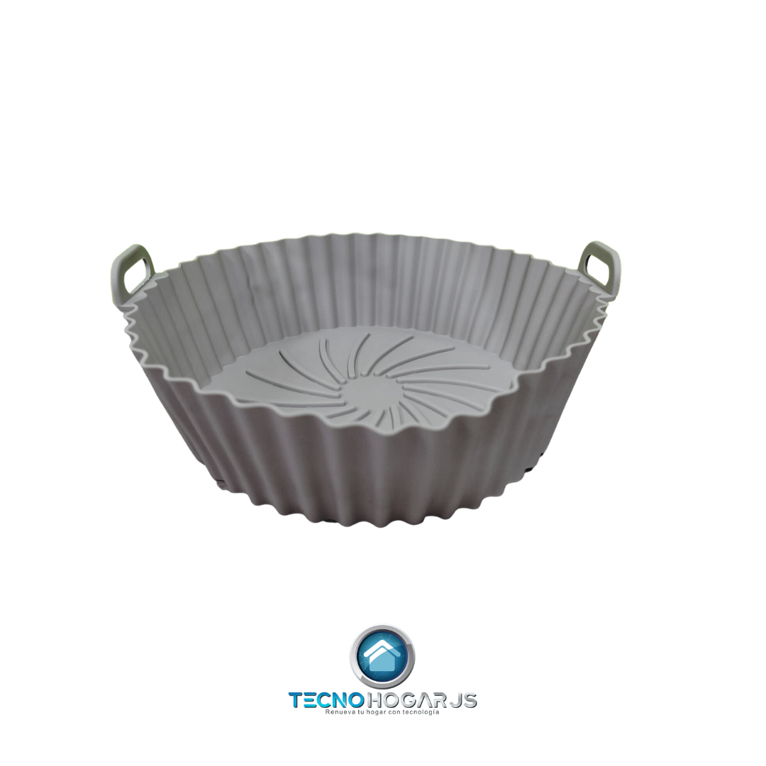 Molde Silicona Freidora Aire 20cm Reutilizable Horno Microondas Tortas