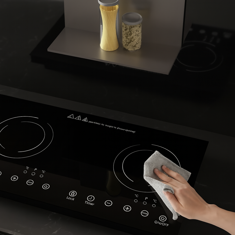 Estufa Inducción 2000W Renahouse Combo Batería Cocina Utensilios