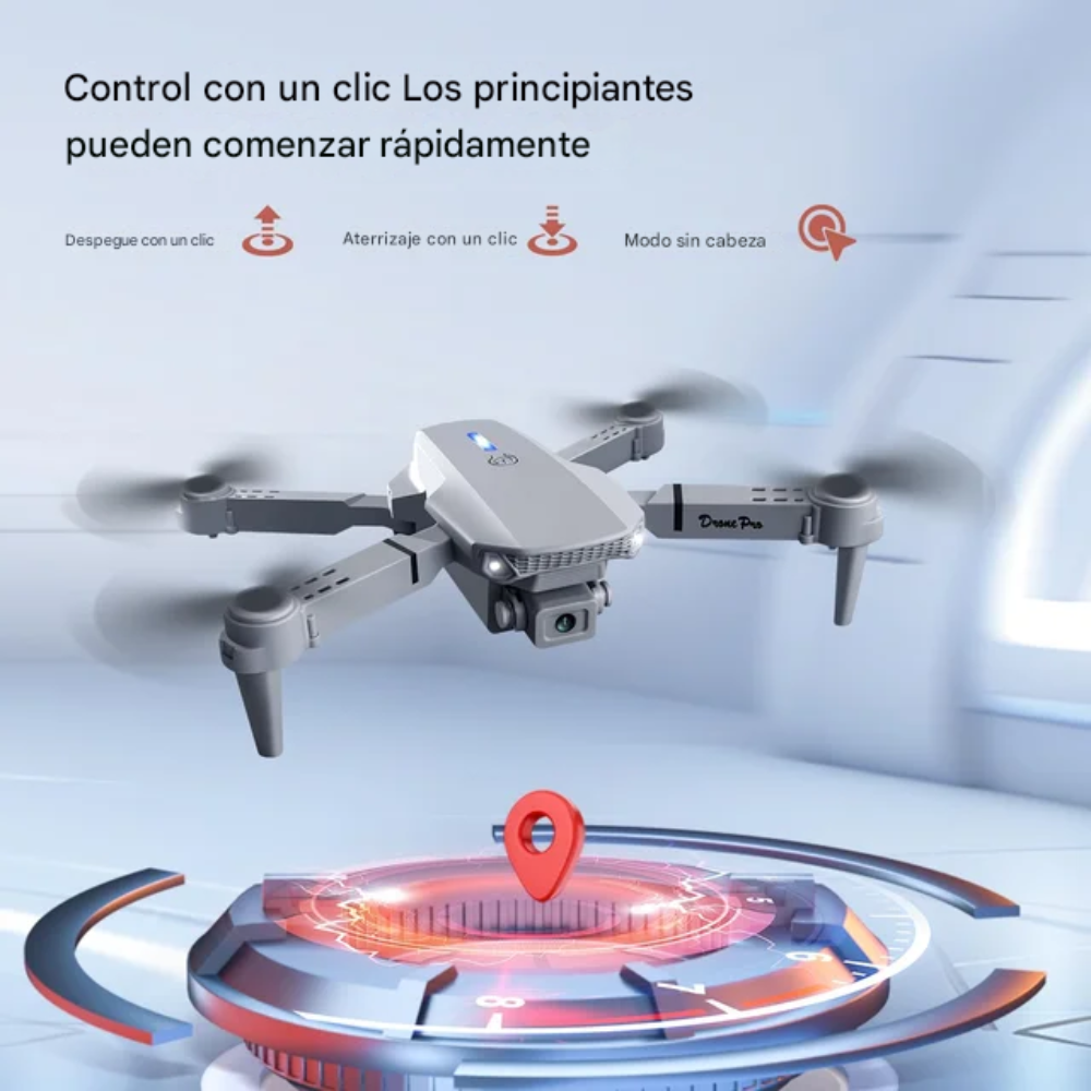 Drone E88 Pro Doble Cámara Control Pantalla Motor Brushless 2 Baterías