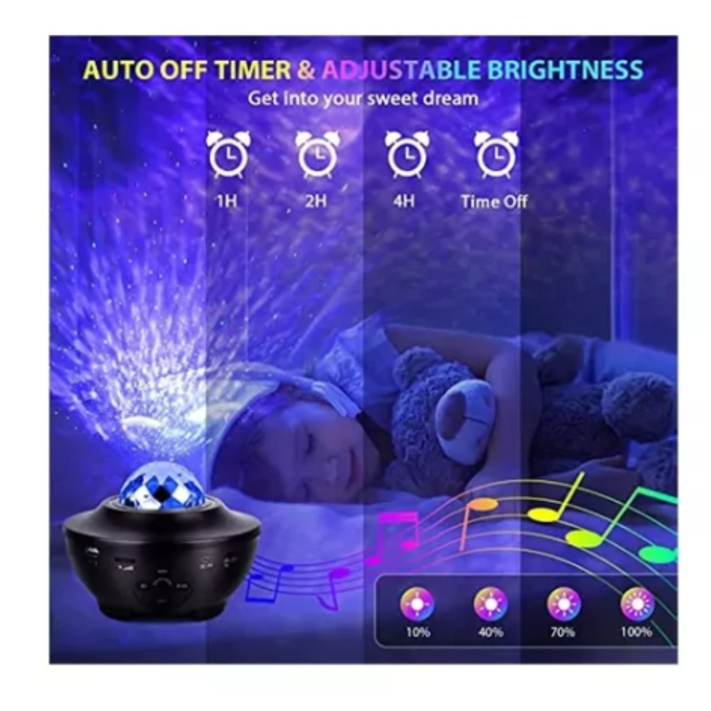 Proyector Galaxia Nebulosa LED Parlante Bluetooth Control Remoto USB