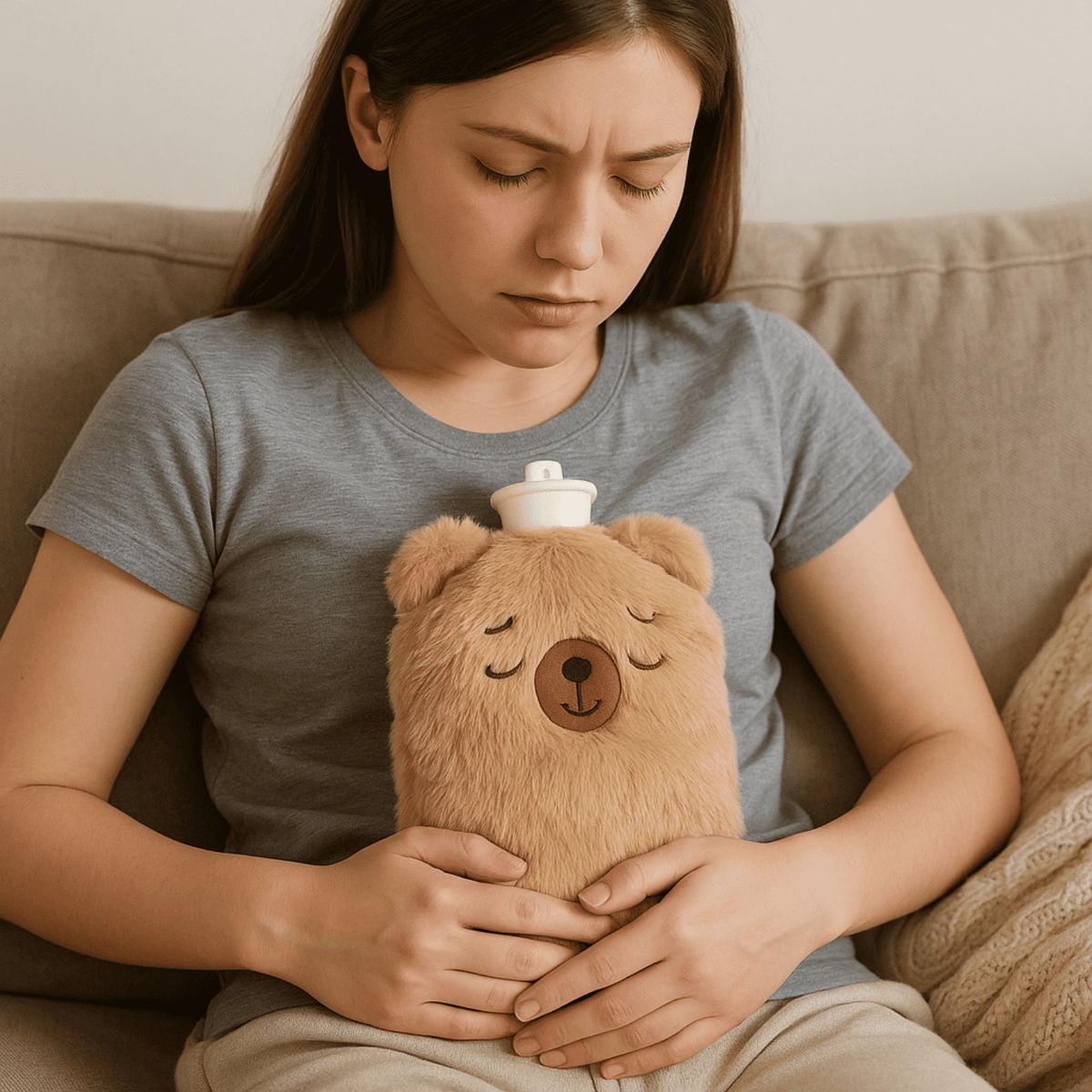 Bolsa Agua Caliente Peluche Capibara 500ml Cólicos Dolor Muscular Frío