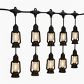 Extensión Bombillos Vintage Solares 10 Faroles LED Exterior Jardín