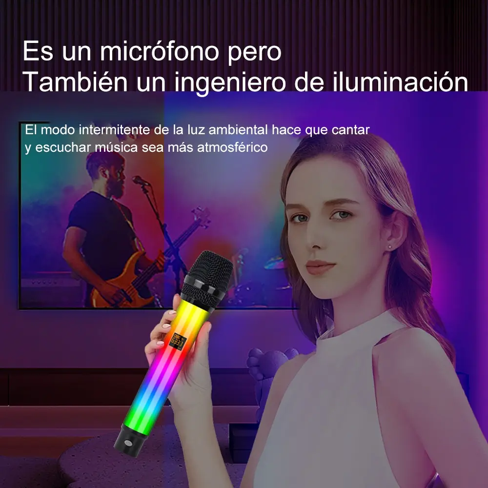Micrófono Inalámbrico Doble Karaoke Dinámico Zabu WX-82 Profesional