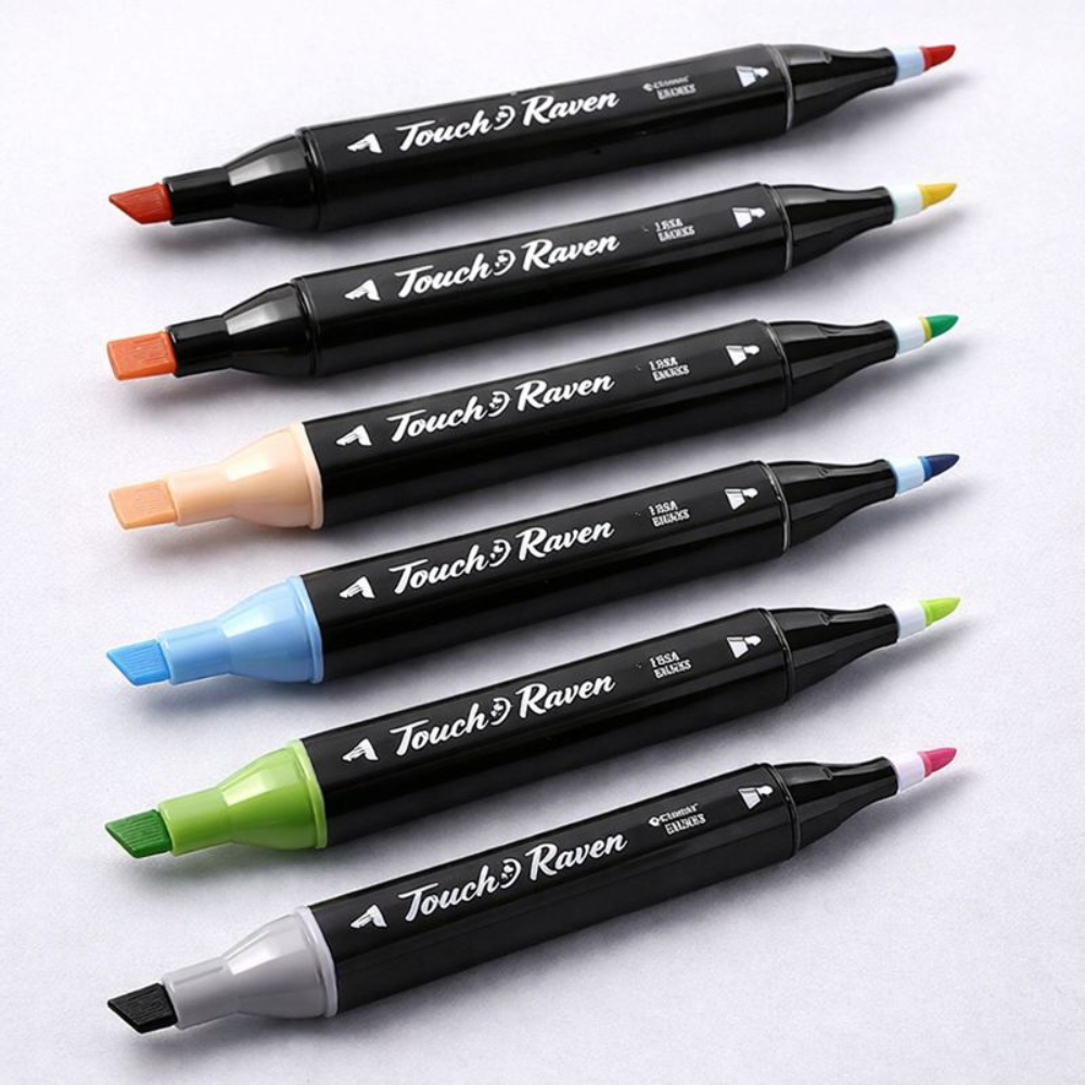 Set Marcadores Alcohol 262 Piezas Doble Punta Dibujo Profesional Arte