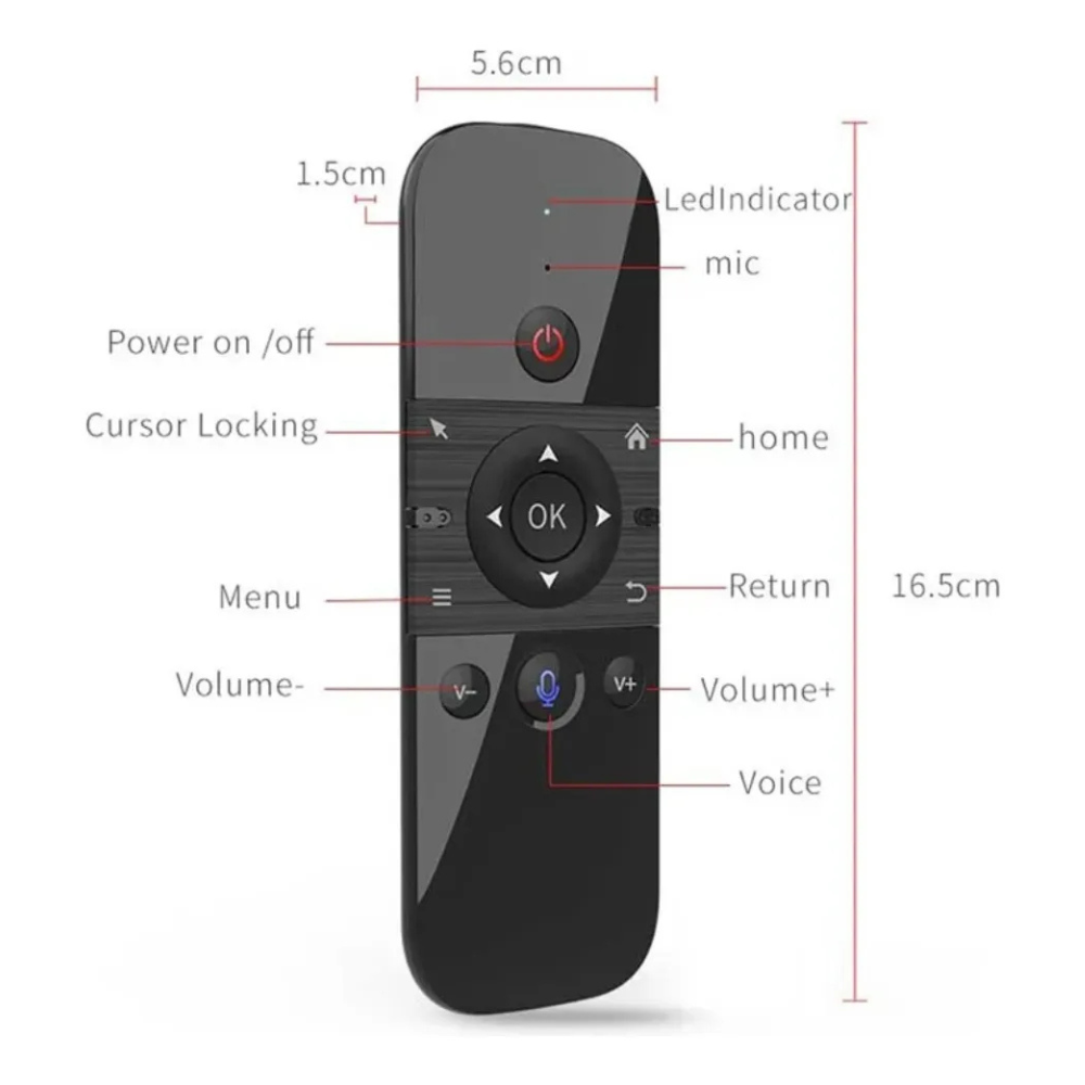 Control Remoto Air Mouse M8 Teclado Voz Retroiluminado Smart TV Box