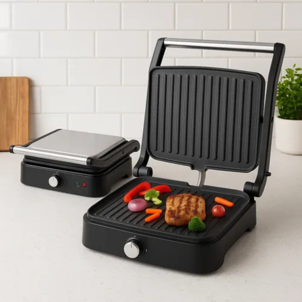 Parrilla Eléctrica Sokany SK-08103 Antiadherente Apertura 180 Grill
