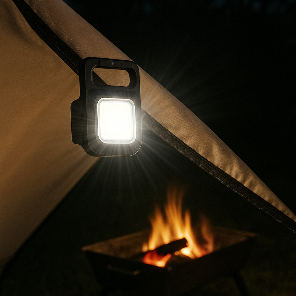 Linterna LED Táctica Recargable Llavero 800 Lúmenes Imán Destapador