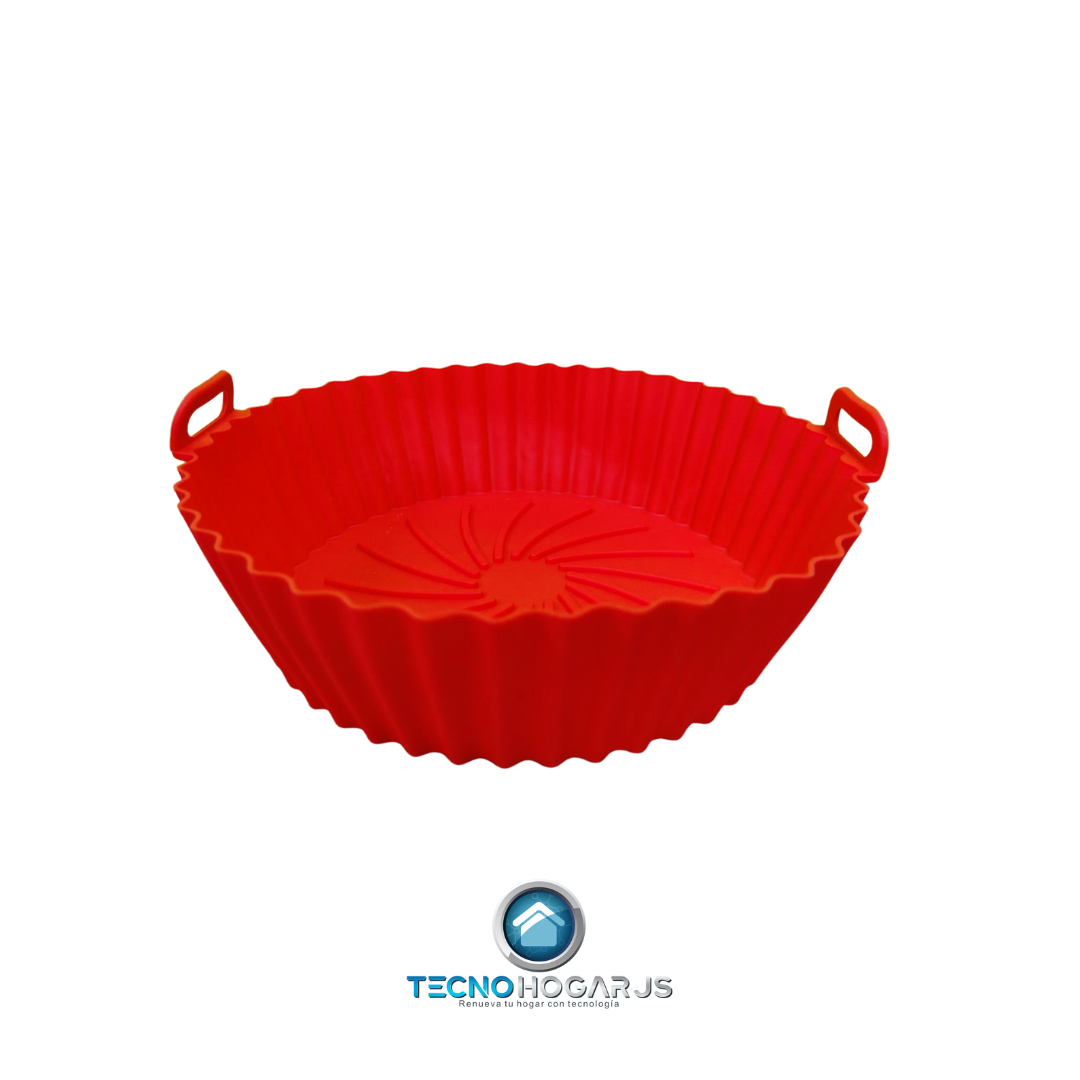 Molde Silicona Freidora Aire 20cm Reutilizable Horno Microondas Tortas