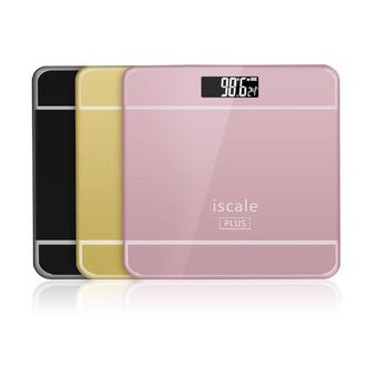 Báscula Peso Digital iScale Vidrio Templado Cuadrada 180kg Baño LCD