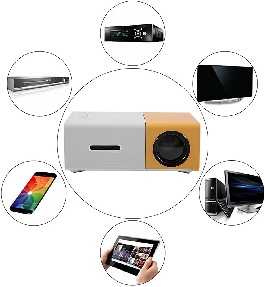 Video Beam Mini Proyector LED YG300 HDMI USB SD 60 Pulgadas Portátil