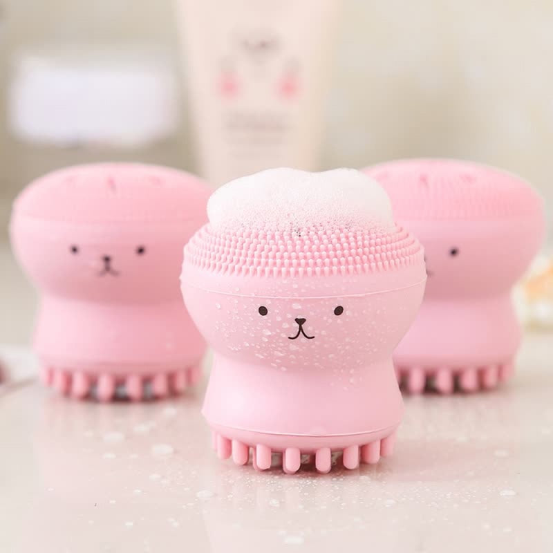 Cepillo Limpiador Facial Silicona Pulpo Exfoliante Masajeador Rostro