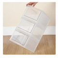 Organizador Zapatos Plegable 3 Niveles Apilable Caja Antipolvo PP