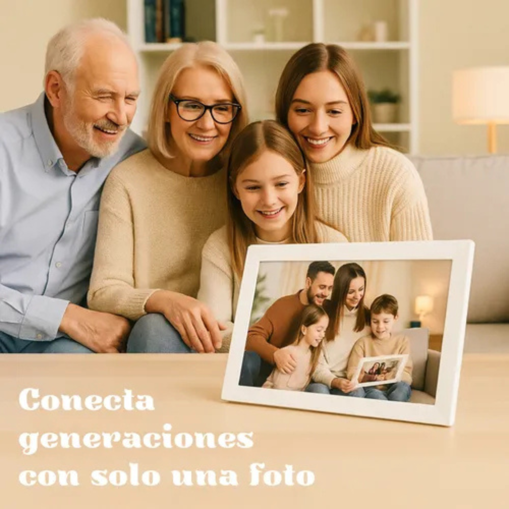 Portarretratos Digital 10.1 Pulgadas WiFi Frameo 32GB Táctil Akimart