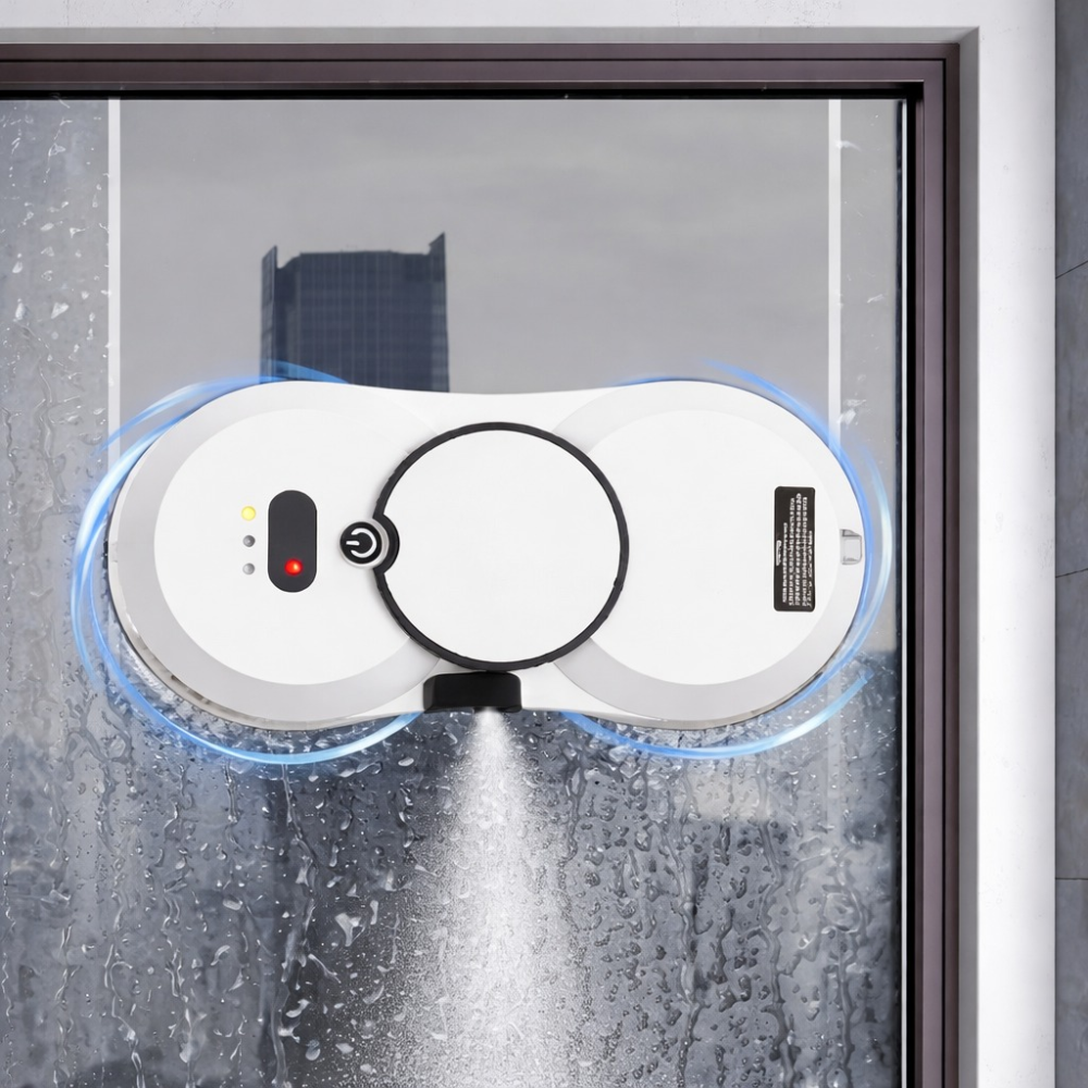 Robot Limpia Vidrios Ventanas Succión Automático Control Remoto Cuerda
