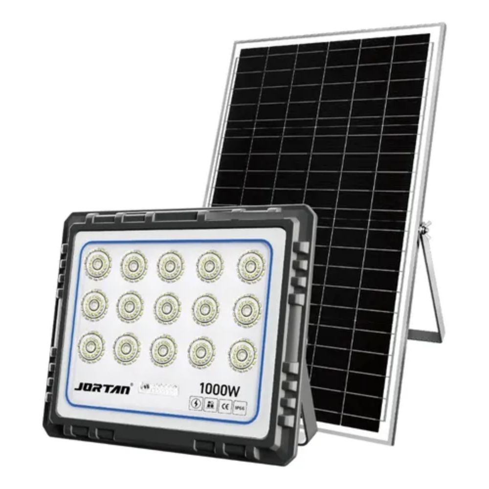 Reflector Solar LED 1000W Jortan Panel Control Remoto IP66 Exterior