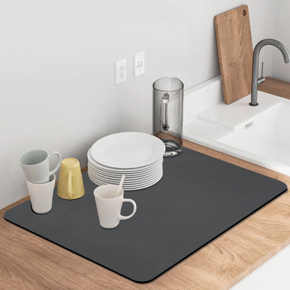 Tapete Absorbente Cocina Escurridor Platos 50x40cm Secado Rápido