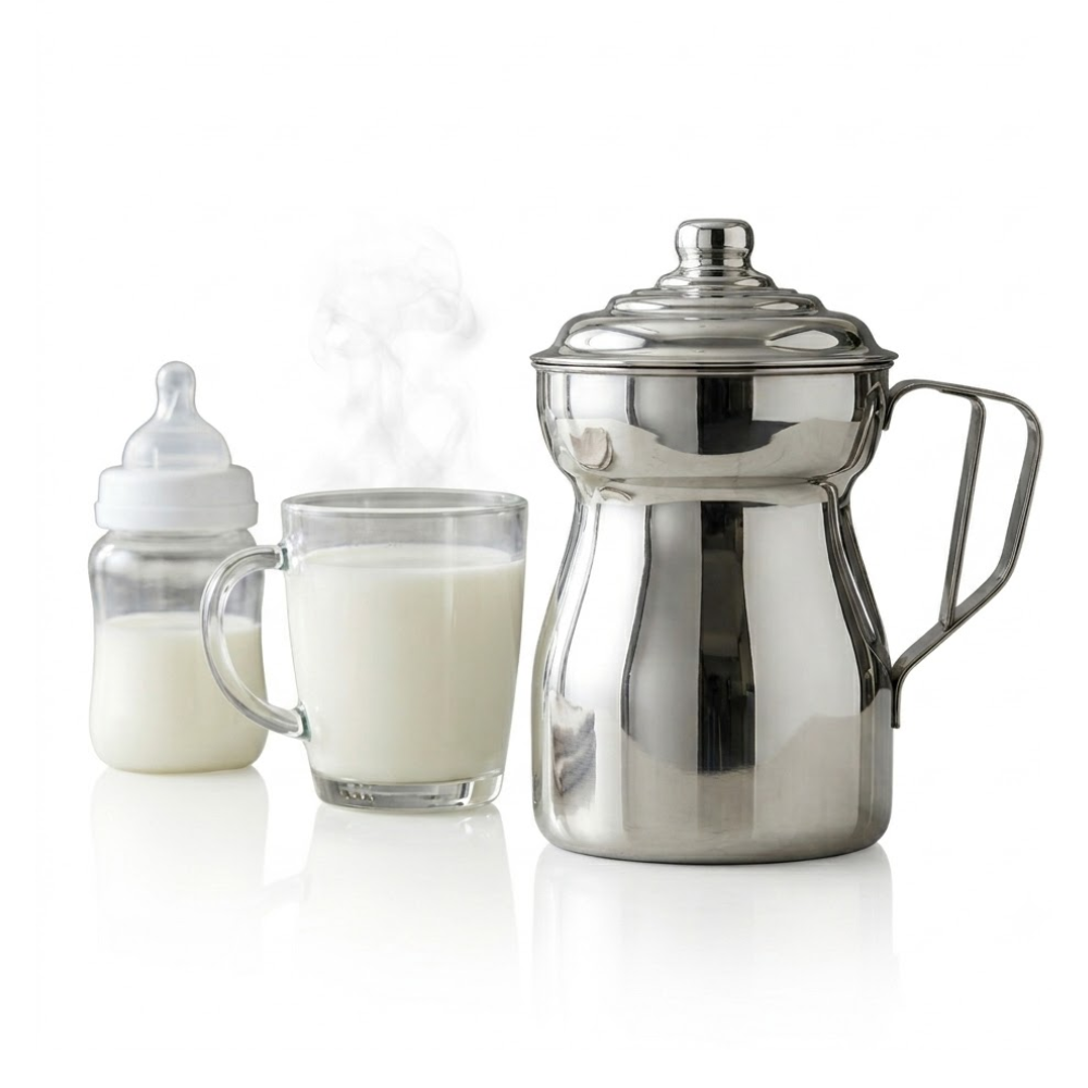 Olleta Jarra Lechera Acero Quirúrgico T304 500ml Tapa Hervidor Café