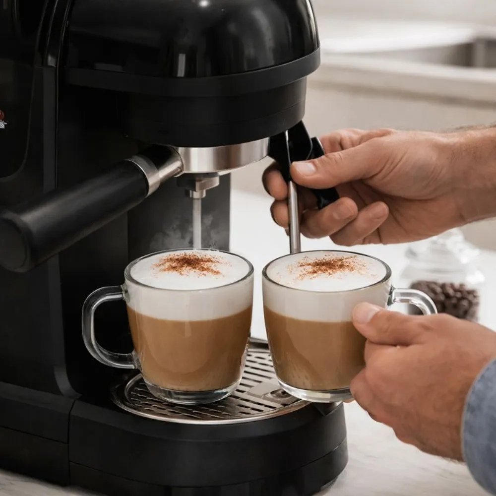 Cafetera Espresso Molino Integrado 20 Bar 1500W Capuchino Latte Negra