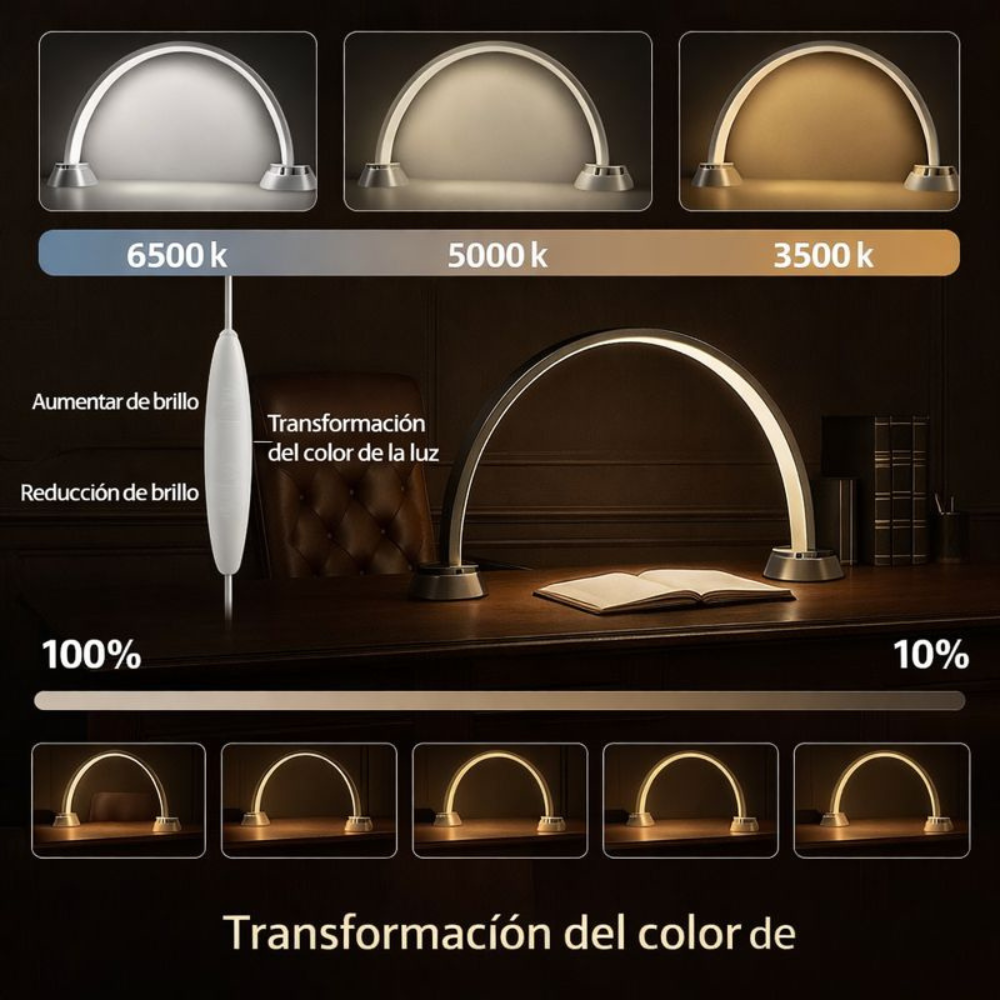 Lámpara Media Luna LED 73cm LY-803 Manicura Pestañas Estética Belleza