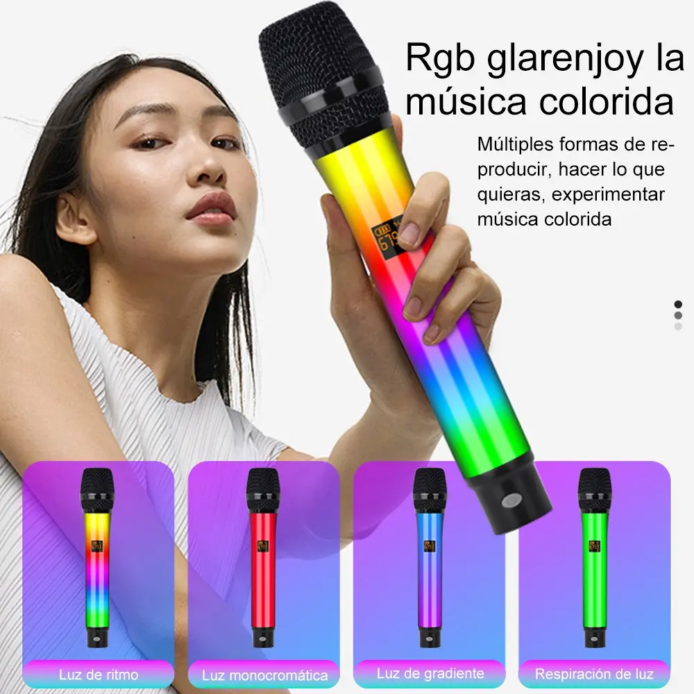 Micrófono Inalámbrico Doble Karaoke Dinámico Zabu WX-82 Profesional