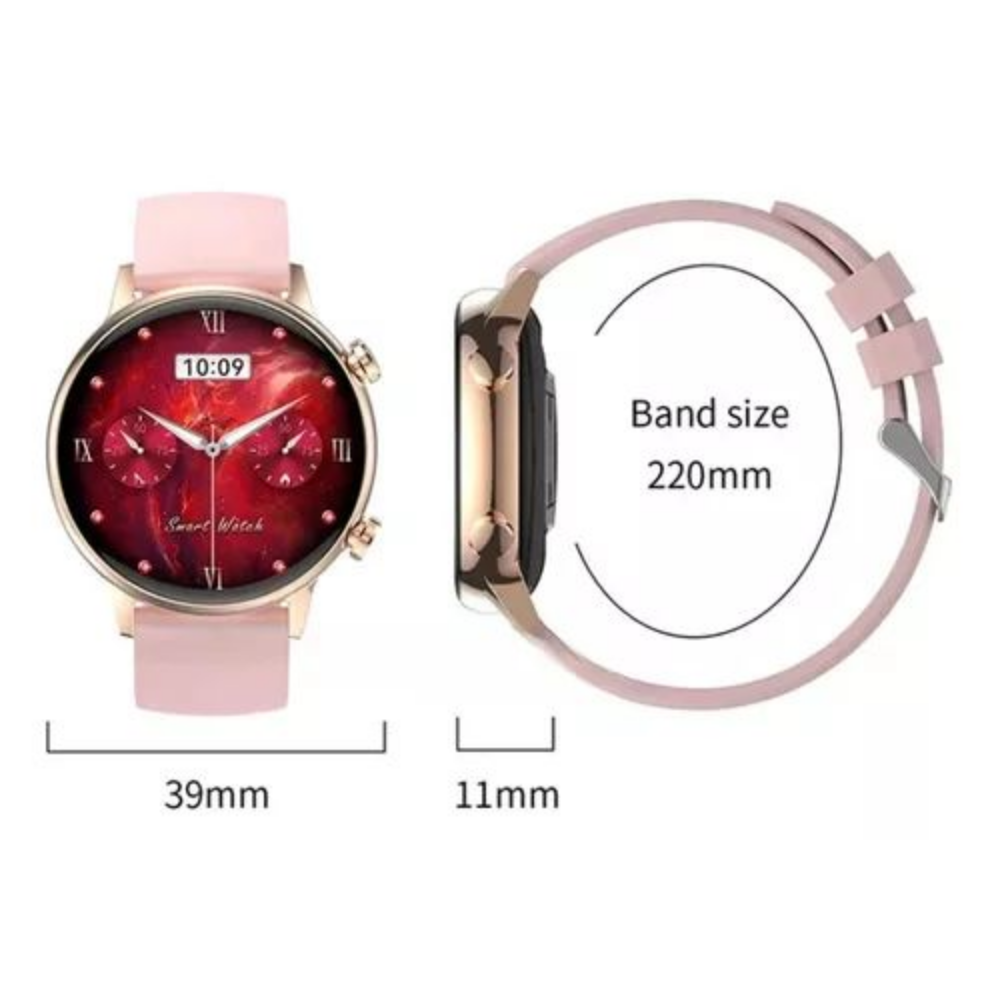 Smartwatch Dama G-Tide Romance 3 Manillas Llamadas IP68 Oro Rosa