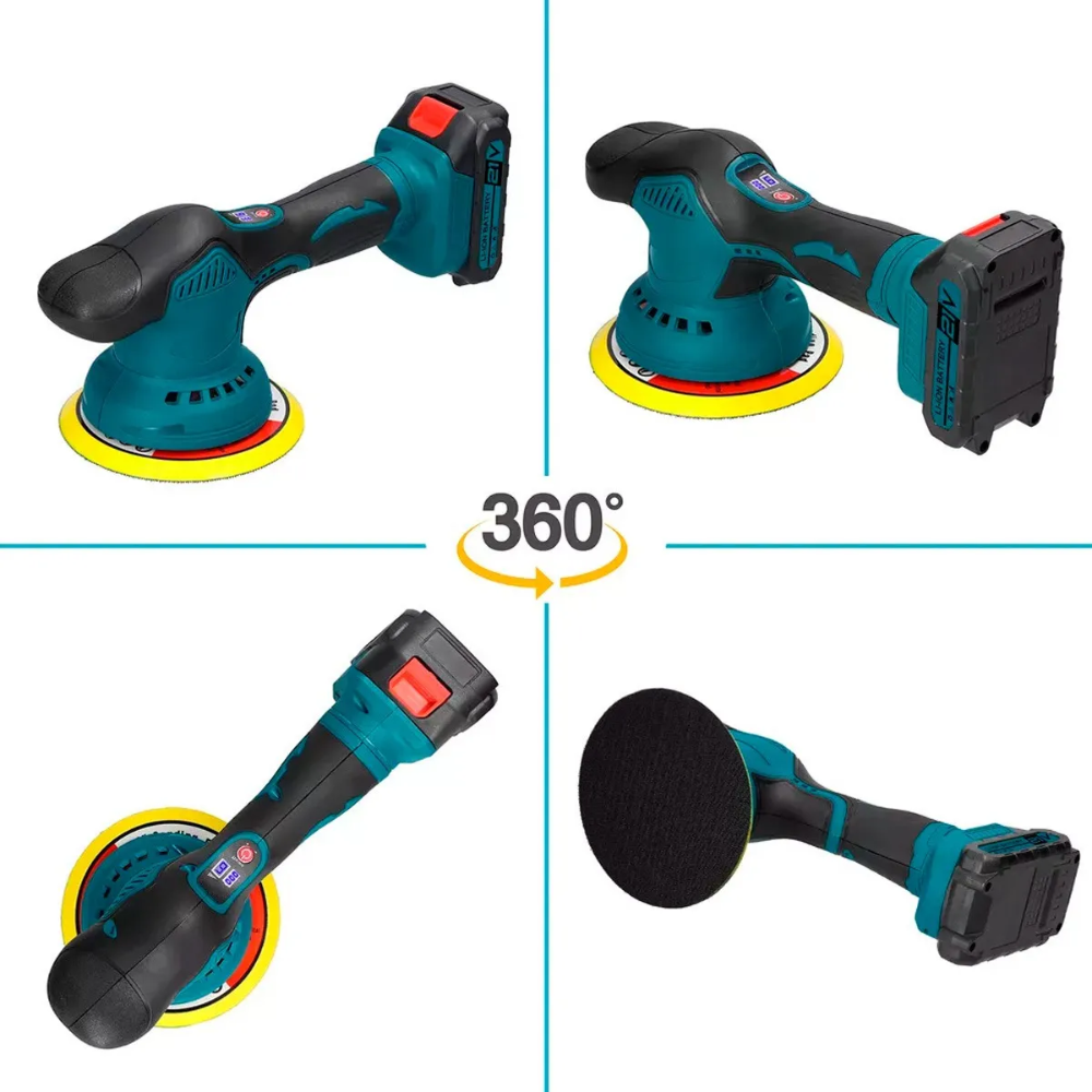 Pulidora Inalámbrica It-Blue 12V Polichadora Carro 2 Baterías Pomo