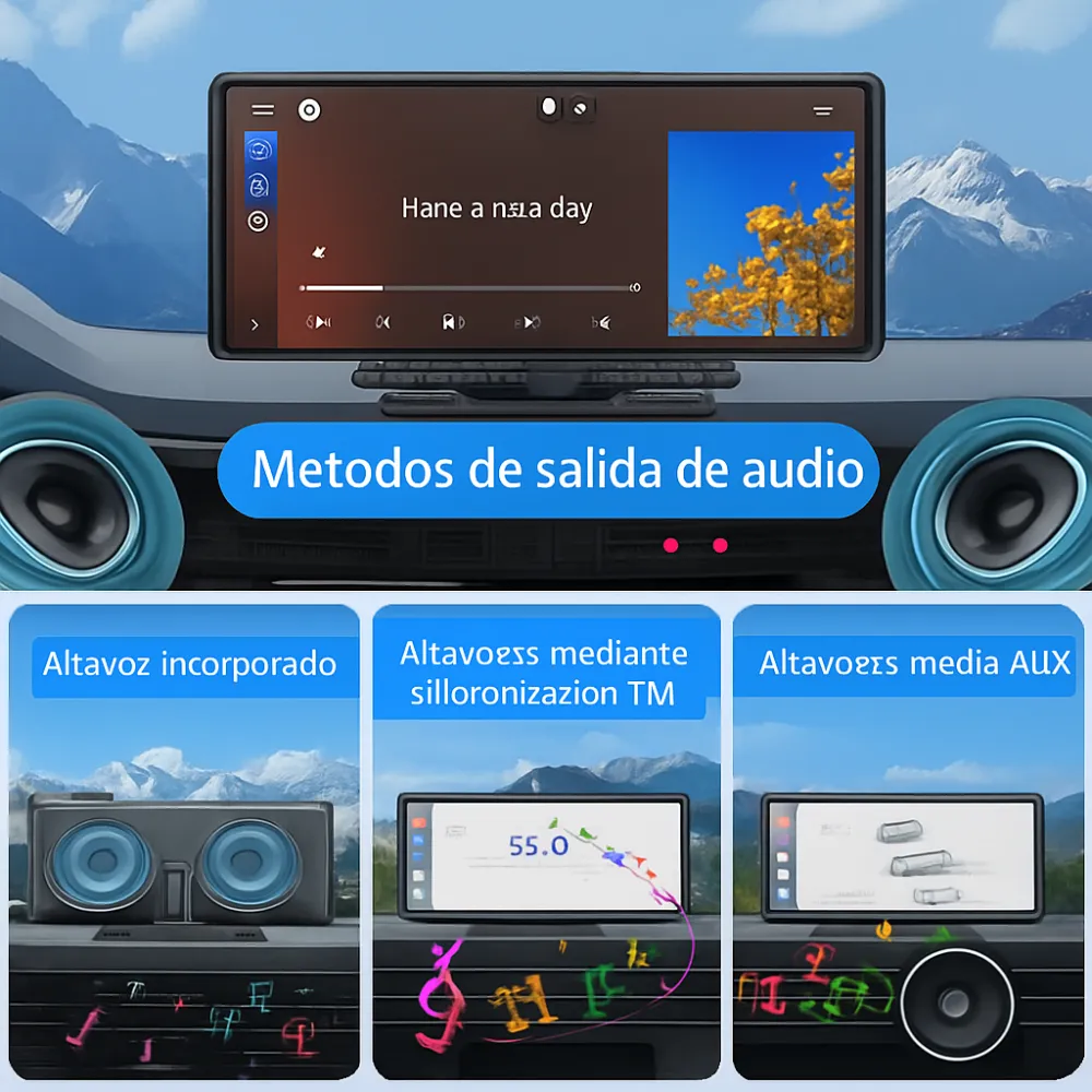 Pantalla Portátil Carro CarPlay Android Auto Inalámbrico 10.26 Cámara