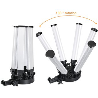 Luz LED Estrella Fotografía 60W 288 LED 6 Brazos Pantalla LCD