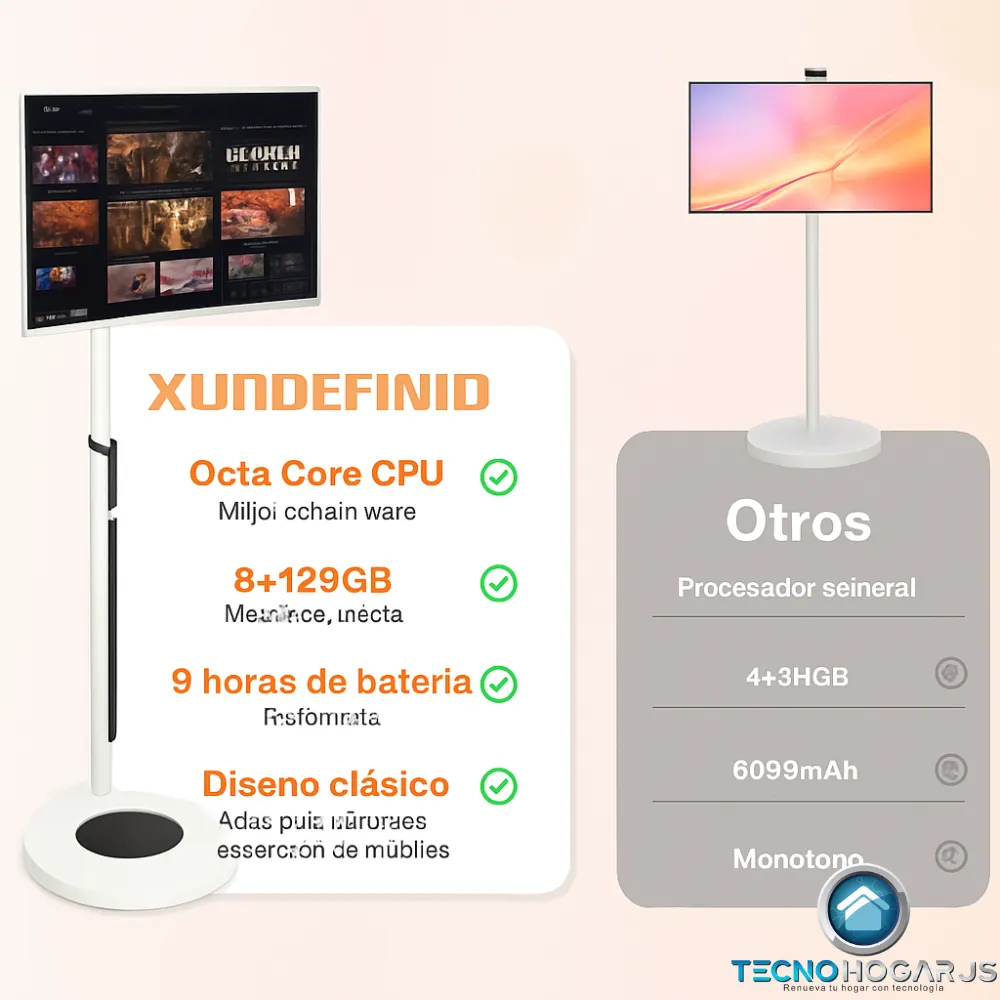 Pantalla Táctil 32 Pulgadas Android 13 StandByMe Portátil 128GB Base