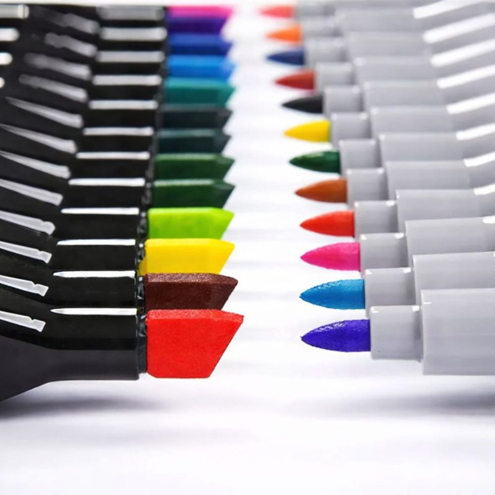 Set Marcadores Alcohol 262 Piezas Doble Punta Dibujo Profesional Arte