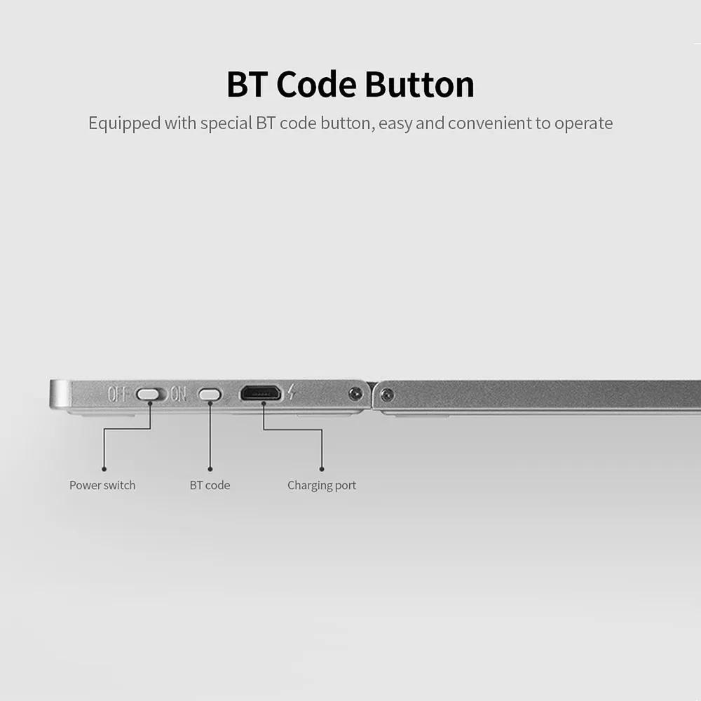 Teclado Plegable Bluetooth Touchpad AOAS A1008 Portátil Tablet Celular