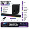 Barra Sonido Subwoofer Bluetooth 5.1 Teatro Casa GD-699 Control TV