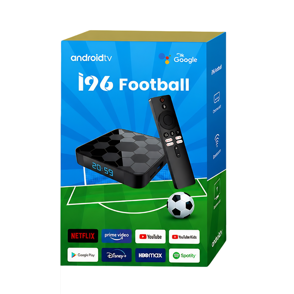 TV Box Android i96 Football Convertidor Smart TV WiFi HDMI Control Voz