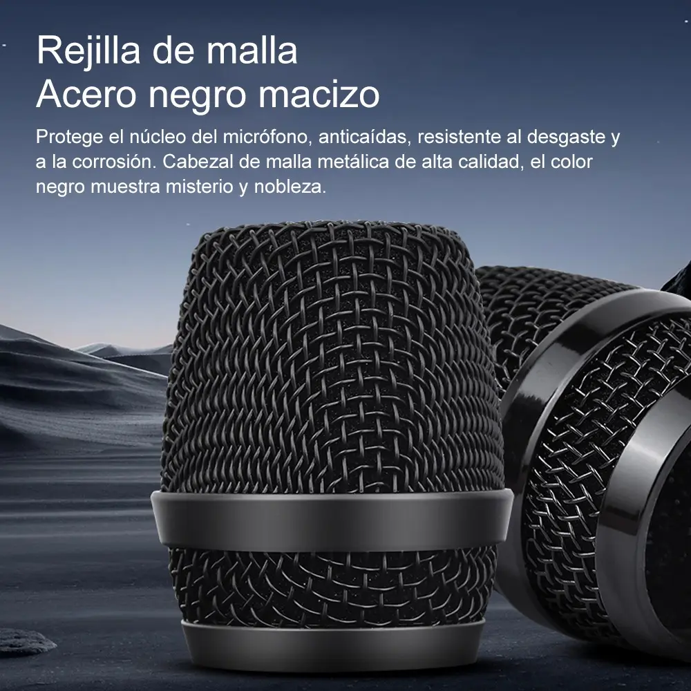 Micrófono Inalámbrico Doble Karaoke Dinámico Zabu WX-82 Profesional