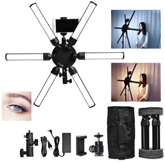 Luz LED Estrella Fotografía 60W 288 LED 6 Brazos Pantalla LCD